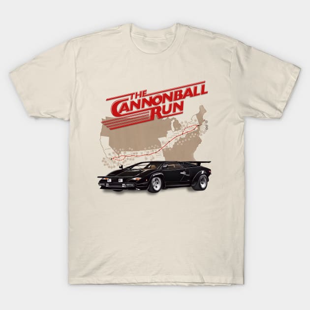 The Cannonball Run T-Shirt by darklordpug